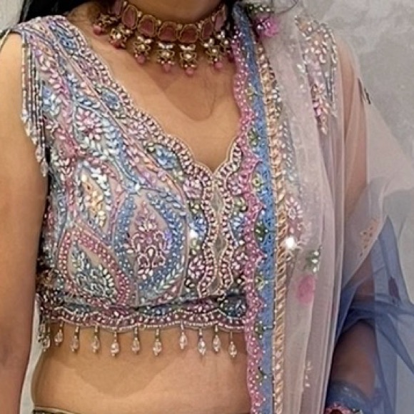 Embroidered Multicolor Lehenga Choli - Picture 3 of 4
